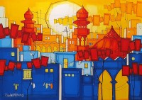 Salman Farooqi, 30 x 42 Inch, Acrylic on Canvas, Cityscape Painting, AC-SF-429